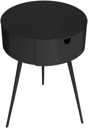 Miniatura 5 de Meridian Furniture Bali Collection Modern Mesita de noche contemporánea de metal duradero, 16 pulgadas de ancho x 16 pulgadas de profundidad x 23
