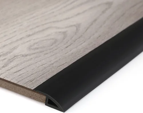 Miniatura 10 de BNELL Tira de molduras para bordes de alfombras y pisos, Tira de transición de piso autoadhesiva de PVC, Umbrales para puertas con una altura menor