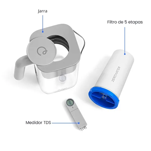 Miniatura 9 de Culligan con tecnología ZeroWater - Jarra con filtro de agua de 7 tazas – Incluye filtro de agua avanzado de 5 etapas, certificado IAPMO