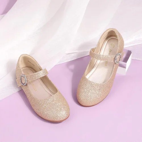 Miniatura 5 de PANDANINJIA Sarena - Zapatos de vestir para niñas con diamantes de imitación para niña de flores, bailarina, zapatos planos Mary Jane para bodas