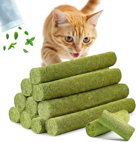 Miniatura 7 de Juguete de hierba para gatos, 3.53 oz/3.53 onzas, liofilizado, hierba gatera, juguete masticable para eliminar bolas de pelo para limpiar