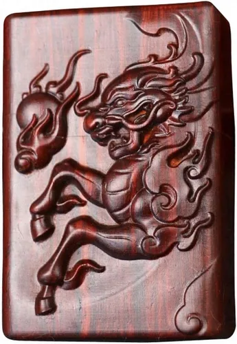 Miniatura 20 de Carcasa exterior de palisandro Huanghuali natural tallado para módulo Zippo (1000 brazos Avalokiteshvara de la diosa 3#)