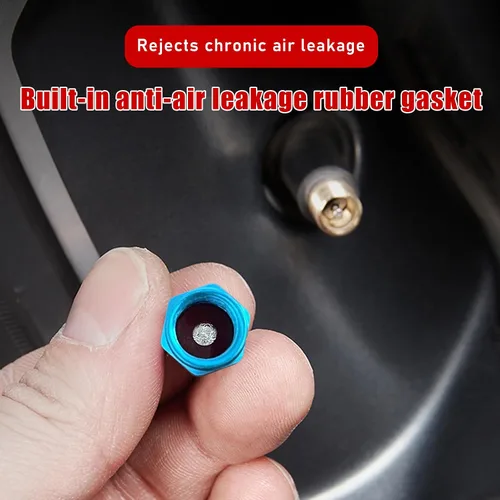 Miniatura 4 de Ziciner 8 piezas de tapas de vástago de válvula para neumáticos de automóvil, cubiertas de válvula de rueda de aleación de aluminio con junta tórica
