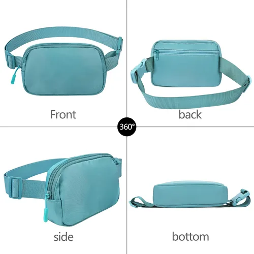 Miniatura 202 de Riñonera cruzada para mujeres y hombres, bolsa para cinturón para senderismo con correa ajustable, riñonera para correr, entrenamiento, deportes