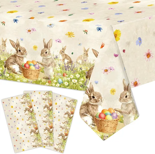 Miniatura 11 de 3 Manteles de Año Nuevo Chino - 54x108 Pulgadas Cubierta de Mesa de Plástico Desechable Roja y Dorada con Linternas, Estampado de Petardos