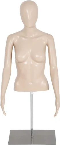 Maniquí femenino Torso Forma de vestido Maniquí de costura 39-56 pulgadas altura ajustable vestido modelo maniquí cabeza de exhibición vestido
