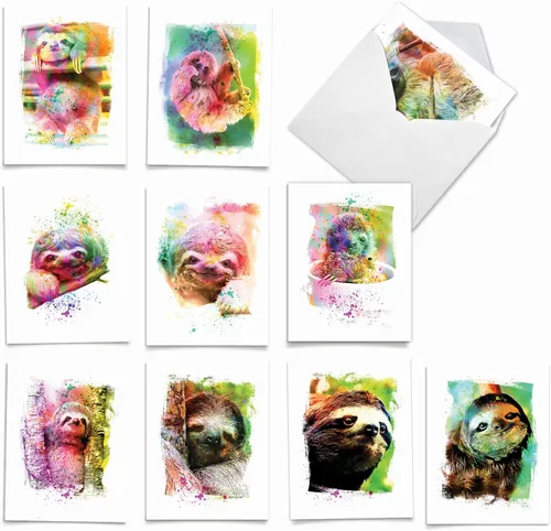 Miniatura 11 de The Best Card Company Juego de caja de tarjetas de felicitación en blanco de acuarela surtidas - Incluye 10 tarjetas + sobres, 10 diseños únicos