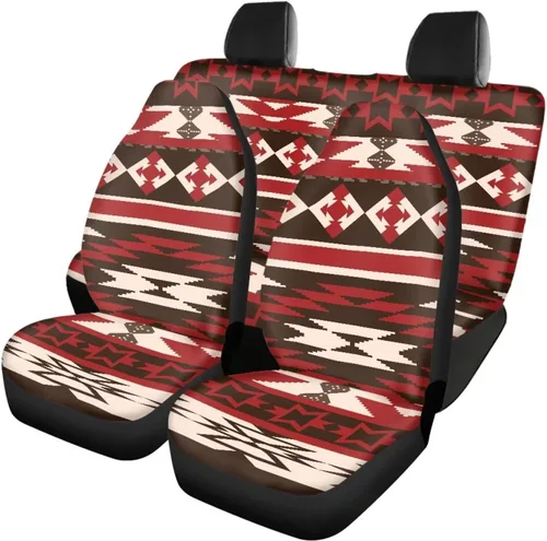 Miniatura 19 de Howilath 250 USA Anniversary - Juego de 4 fundas de asiento de automóvil de ajuste universal para asientos delanteros y traseros para uso en todas