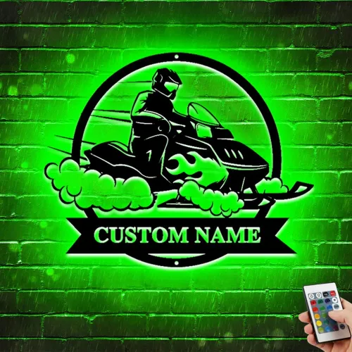 Miniatura 14 de Arte de pared de metal personalizado para motocross con luz LED, luz nocturna personalizada con nombre de motocross, decoración de lámpara de neón