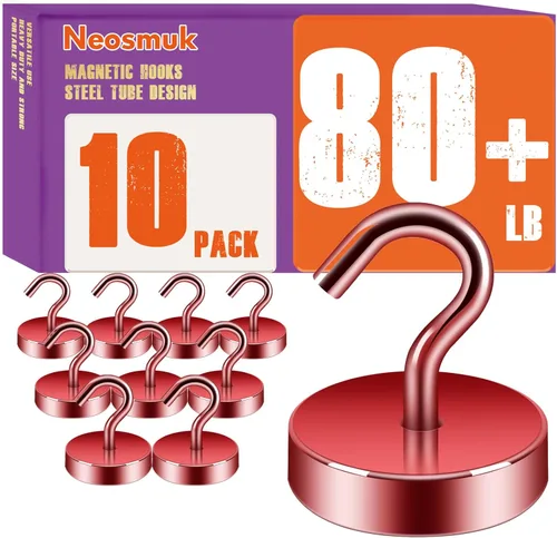 Miniatura 10 de Neosmuk - Ganchos magnéticos, elementos esenciales para cruceros, ganchos magnéticos resistentes de más de 30 libras para cabinas de crucero