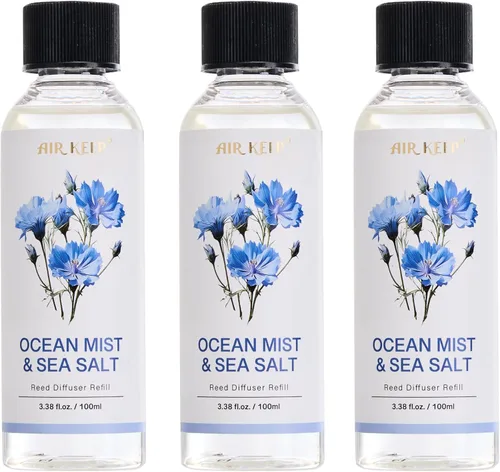 Miniatura 39 de Airkeep recambio de aceite para difusor de varillas con varillas difusoras, 6.76 Fl Oz (200ml) aceites perfumados de vainilla de cachemira