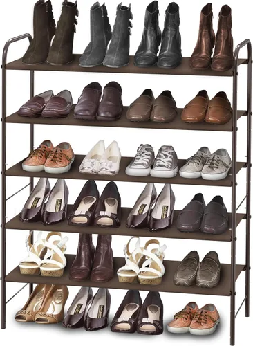 Miniatura 14 de Simple Houseware - Organizador de almacenamiento para zapatero de 2 niveles, color bronce