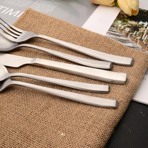 Miniatura 4 de Cuchillo de cena de 8 piezas, acero inoxidable 18/10 de plata mate para el hogar, restaurante, fiesta, uso diario de mantequilla (9 pulgadas)
