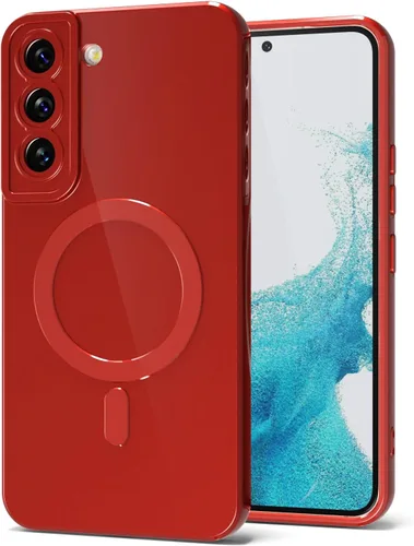 Miniatura 54 de Svanove para Samsung Galaxy S22 Funda de teléfono de silicona magnética, compatible con Magsafe, linda para mujeres, brillante color brillante, gel