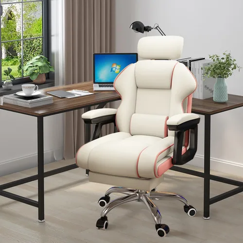 Miniatura 2 de Silla ejecutiva para computadora, silla de escritorio para oficina en casa, ángulo ajustable, ergonómica, de altura ajustable, sillas de cuero PU