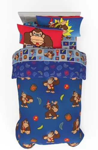 Miniatura 47 de Franco - Juego de ropa de cama para niños, edredón y sábanas supersuaves con funda de almohada, 5 piezas, tamaño individual, Jurassic World, 6A1348