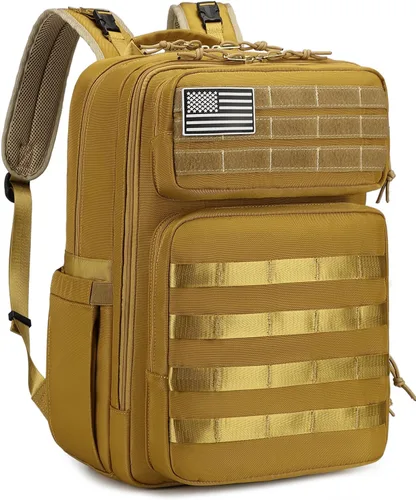 Miniatura 10 de LORADI Bolsa de pañales para papá con bolsillos aislados, clips para cochecito y funda de equipaje para viajes, bolsa táctica grande para pañales