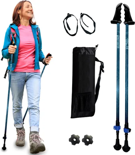 Miniatura 24 de York Nordic Motivator - Bastones de caminata para equilibrio y rehabilitación - Agarres de estabilidad patentados - Ligeros, ajustables y plegables