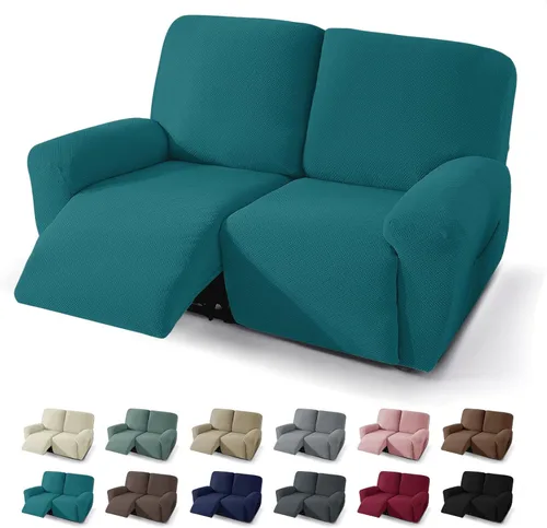 Miniatura 9 de JIVINER Fundas reclinables de gran tamaño de 3 piezas para sillón reclinable grande con bolsillos, tela jacquard elástica Lazy Boy funda para sofá
