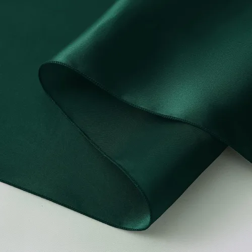 Miniatura 7 de Horbaunal - Juego de 2 caminos de mesa de satén verde bosque de 12 x 108 pulgadas, caminos de mesa suaves para bodas, banquetes y fiestas