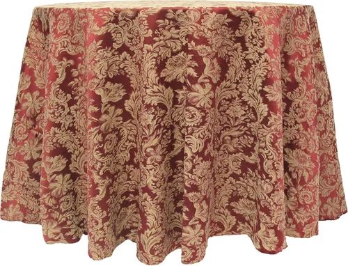 Miniatura 20 de Ultimate Textile - Paquete de 2 manteles redondos de damasco Miranda de 72 pulgadas, tejido jacquard, color negro
