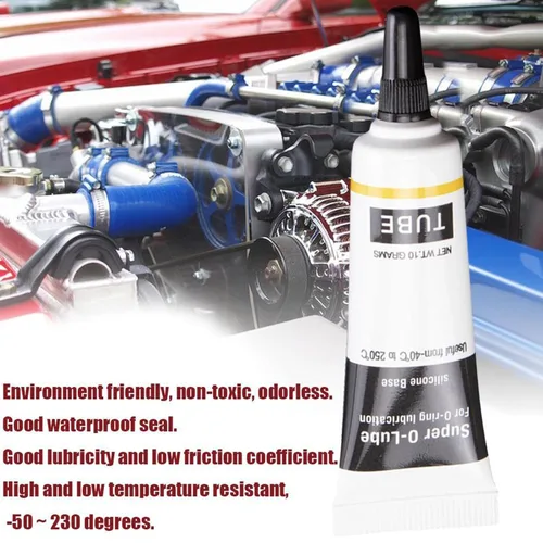 Miniatura 5 de Junta tórica Lubricante de grasa 0.35 oz Grado alimenticio Buena Lubricidad Impermeable Silicona Super O-Ring Lubricación para el hogar Lubricante