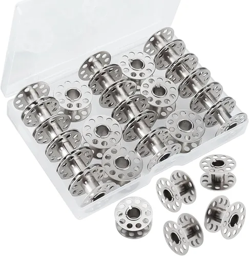 Bobinas de metal para máquina de coser, bobinas de coser universales, compatibles con Singer, Brother, Janome, Bernina, etc. Tamaño de clase 15,