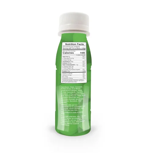 Miniatura 4 de BariatricPal Bebida lista para beber 0.88 oz Proteína de suero y colágeno Power Shots - Manzana crujiente (48 botellas)