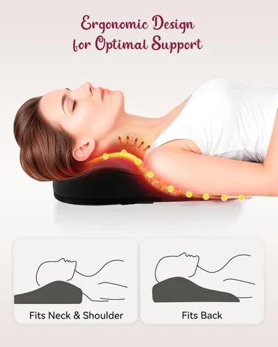 Miniatura 5 de Masajeador de espalda para aliviar el dolor de tejido profundo, masajeador shiatsu de cuello y espalda con calor, masajeador para dolor de espalda
