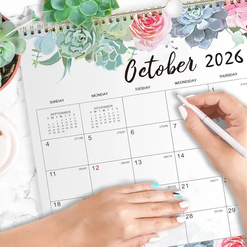 Miniatura 7 de Calendario 2026 – ENE 2026 – DIC 2026, 14.6'' x 11.4'' pulgadas, calendario de pared 2026, encuadernación de doble alambre, calendario de 12 meses