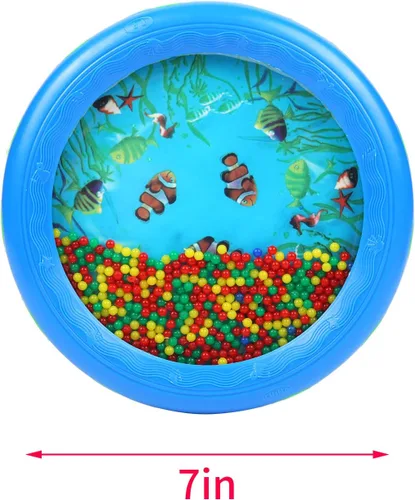 Miniatura 5 de Musfunny Tambor de Olas de Mar con Cuentas. Instrumento Musical con Suaves Sonidos del Mar. Juguetes Educativos de Música para Niños, Niñas y Bebés