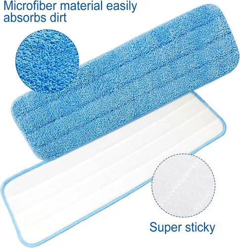Miniatura 4 de 40 paquetes de almohadillas de microfibra para fregona, lavables a máquina, reemplazo de cabezal plano de limpieza, reutilizables, almohadillas