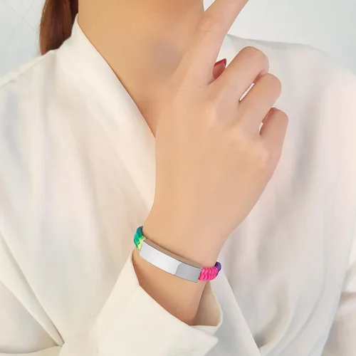 Miniatura 5 de VNOX Pulsera de identificación de alerta médica de emergencia con grabado personalizado gratuito para mujeres, hombres y niños, 4-9 pulgadas