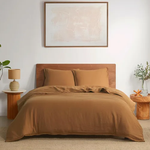 Miniatura 13 de DAPU Funda de edredón 100% lino individual, 2 piezas, lino francés natural puro, tamaño King de 68 x 90 pulgadas con lazos en las esquinas y cierre