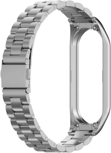 Miniatura 2 de PINHEN Correa de reloj compatible con Xiaomi Mi Band 7, correas de repuesto de metal de acero inoxidable para Mi Band 7