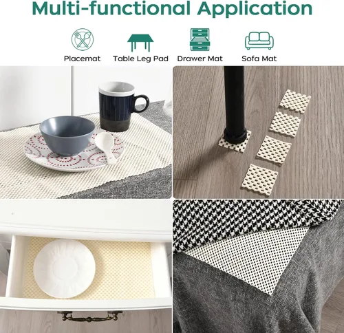 Miniatura 6 de BAGAIL BASICS - Almohadilla antideslizante para alfombra de 5 x 7 pies, almohadillas extra gruesas para alfombras y pisos de madera, mantiene tus