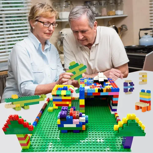 Miniatura 9 de Placas base clásicas compatibles con ladrillos y placas base, juego combinado de base de construcción de 10 x 10 pulgadas y 10 x 5 pulgadas, placas