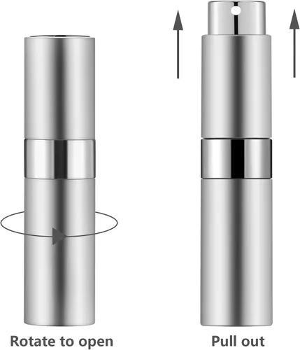 Miniatura 3 de Lil Ray Mini atomizador portátil de perfume de 0.3 fl oz, botella pequeña vacía reembolsable para viajes, rociador de colonia de bolsillo Twist