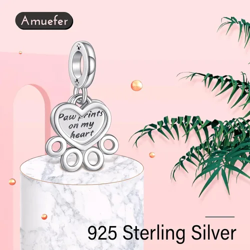 Miniatura 56 de Amufer S925 Charms for Women, compatible with Pandora Bracelets and Necklaces, Jewelry Gift