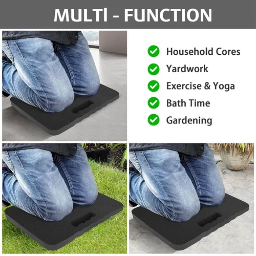 Miniatura 9 de HOOPLE Almohadilla para arrodillarse para jardinería, almohadilla de espuma ligera para rodillas para jardín, baño, yoga y ejercicio, almohadilla
