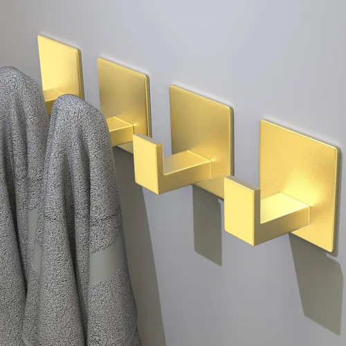 Miniatura 3 de HUFEEOH Ganchos adhesivos para toallas, ganchos de aluminio para toallas de baño, ganchos de pared para colgar, ganchos de pared adhesivos