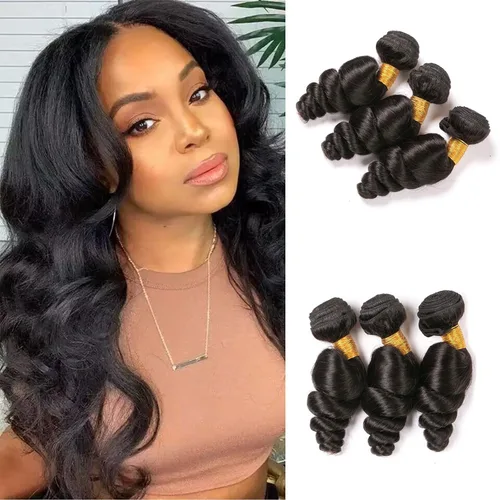 Miniatura 15 de Extensiones de cabello humano corto ondulado suelto, 1 Bunldes, 100% sin procesar, cabello virgen brasileño de 8 pulgadas, extensiones de cabello