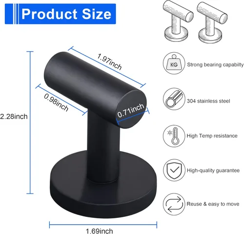 Miniatura 2 de ULIBERMAGNET Ganchos magnéticos fuertes para abrigo, gancho de imanes recubiertos de goma resistente para metal, puerta, parrilla, refrigerador