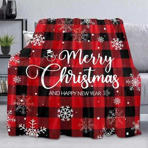 Miniatura 9 de LUVIVIHOME Manta de Navidad, árbol de Navidad, invierno, vacaciones, lana de franela suave y ligera para sofá, 30 x 40 pulgadas (bebé), marrón
