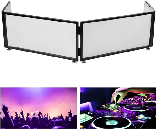 Miniatura 4 de Cabina de DJ portátil para DJ, pantalla plegable para fachada de eventos de DJ con bolsa de viaje para exteriores e interiores y fiestas en el patio