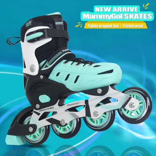 Miniatura 2 de MammyGol - Patines en línea ajustables para adultos, patines seguros y duraderos con ruedas gigantes, patines profesionales de alto rendimiento