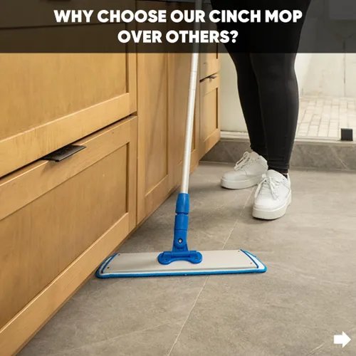 Miniatura 2 de Cinch Mop - Trapeador de microfibra para suelos de madera dura, sistema de trapeadores planos para madera, azulejos, laminados, vinilo, 2 recambios