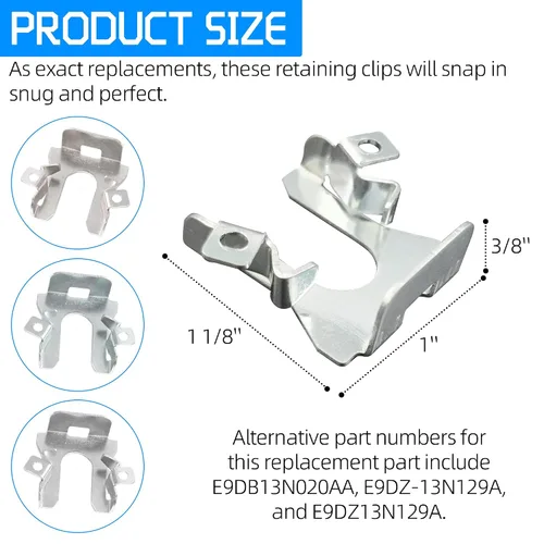 Miniatura 2 de TonGass (Paquete de 6) Clips de Retención de Faros Pivotantes de Repuesto Exactos Compatibles con Ford F-150 F-250 F-350 Bronco 1992-1996 Modelos