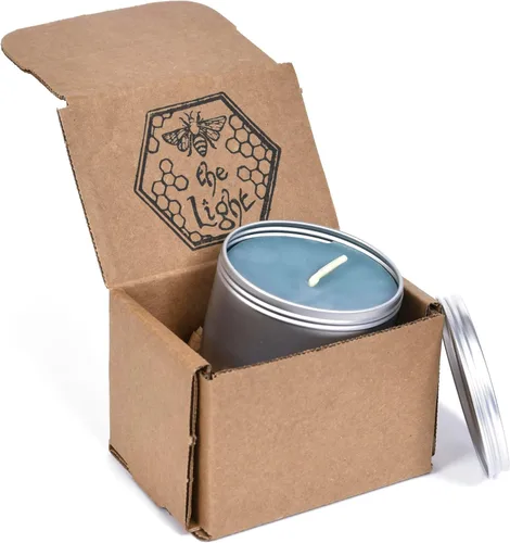 Miniatura 31 de BeeTheLight Vela de Cera de Abeja en Tarro - 100% Cera de Abeja Pura de EE.UU. en Recipiente de Vidrio - Vainilla y Miel