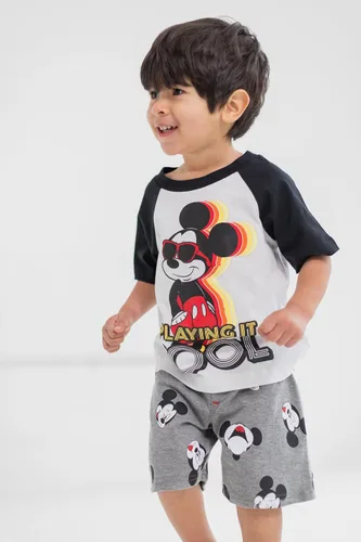 Miniatura 2 de Disney Mickey Mouse - Conjunto de camiseta y pantalones cortos para bebé a niño grande